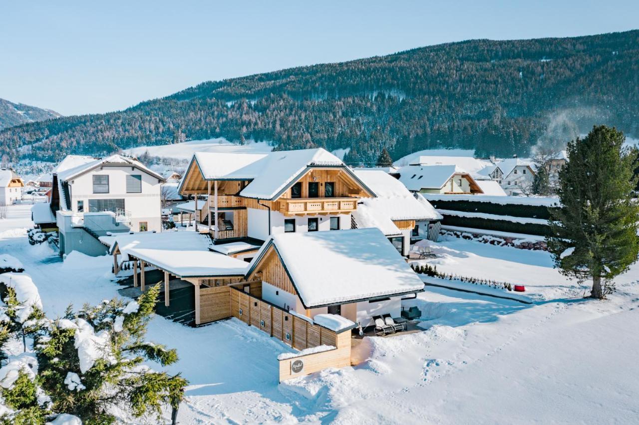 Pistenblick Alpin Sankt Margarethen im Lungau Exterior foto